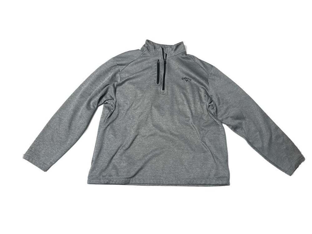 Callaway Men's 1/4 Zip Golf Pullover Heathered Gray Performance Sweatshirt